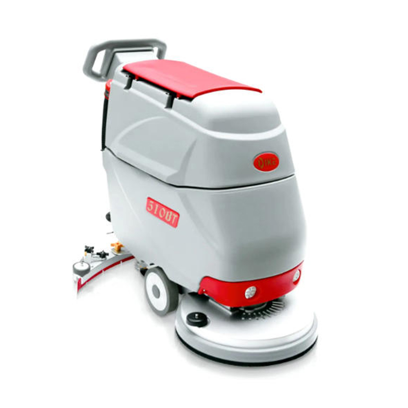 Hand push floor scrubber